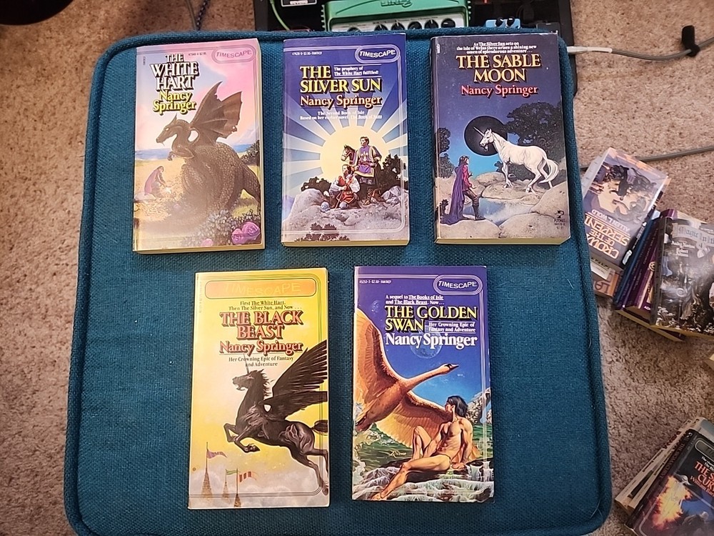 Book Of Isle Series By Nancy Springer 5 Vintage PBs Excellent Shape 1 Signed