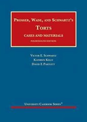 Prosser, Wade and Schwartz’s – Hardcover, by Schwartz Victor; Kelly – Good