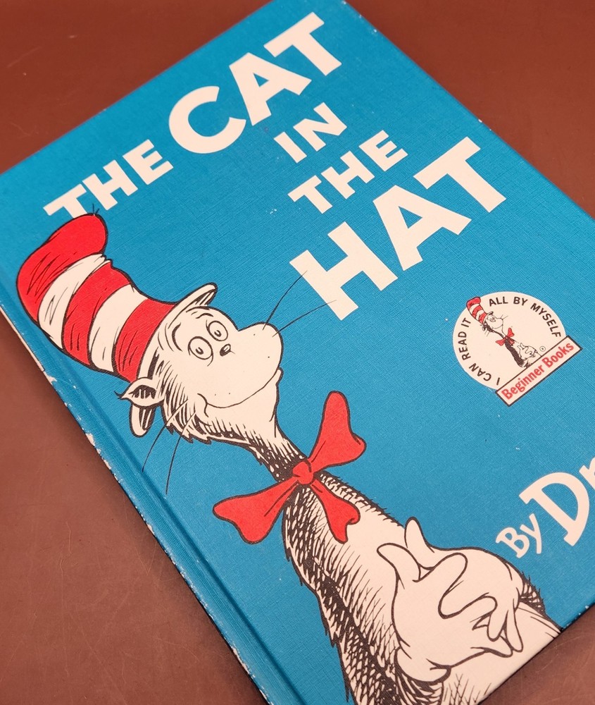 Vintage 1957 Dr. Seuss The Cat in the Hat Beginner Books Hardcover VG Clean