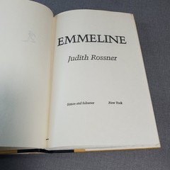 Emmeline Judith Rossner 1980 Book Club Edition Simon & Schuster Novel Fiction