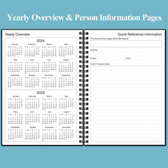A5 Accounting Ledger Book Undated Expense Tracker 128 Pages