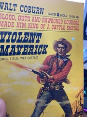 VIOLENT MAVERICK by Walt Coburn – Lancer 1963 Vintage Western Action Paperback
