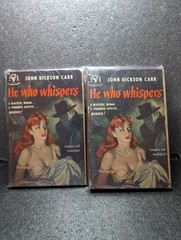 2 Vintage Bantam Book 896 He Who Whispers John Dickson Carr Haunting Murder Used