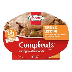 Turkey & Dressing Microwave Trays – 20g Protein per Serving – 6 Pack of 10 oz