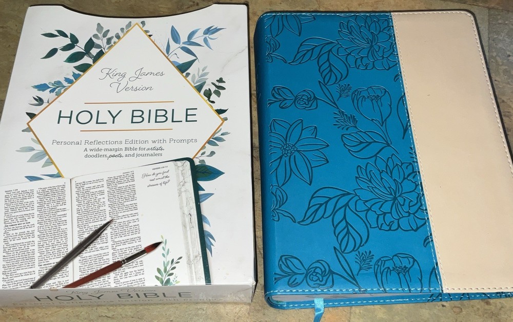 Holy Bible : King James Version, Teal Garden, Personal Reflections Edition: A…