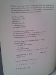 A Clean Kill (1st Ed, Signed) by Mike Stewart