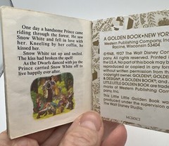 Little Little Golden Books Mini, Lot Of 2 Pinocchio Snow White 2.75 x 2.75in
