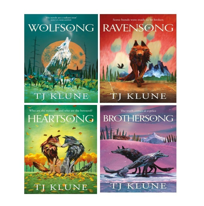 TJ Klune Collection 4 Books Set Ravensong , Wolfsong , Heartsong ,Brothersong PB