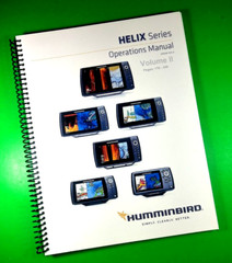 Owners Manual for Humminbird Helix Series, 348 Pages With Clear Covers!