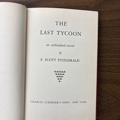 F. Scott Fitzgerald „The Last Tycoon” Charles Scribner’s Sons NY 1941 Edition