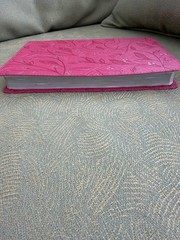 Pink floral holy bible book King James Version by Christian art publisher