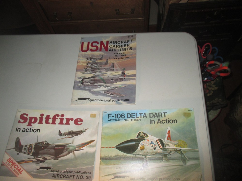 Lot 3 Squadron Signal Publications Aircraft In Action Books USN Spitfire Delta