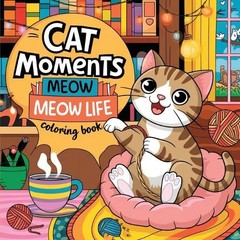 Laura Bidden Cat Moments Coloring Book for Cat Lovers (Paperback)