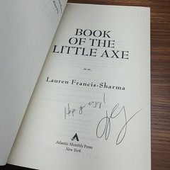 Book of the Little Axe Paperback Uncorrected Proof Novel Arc Copy First Edition