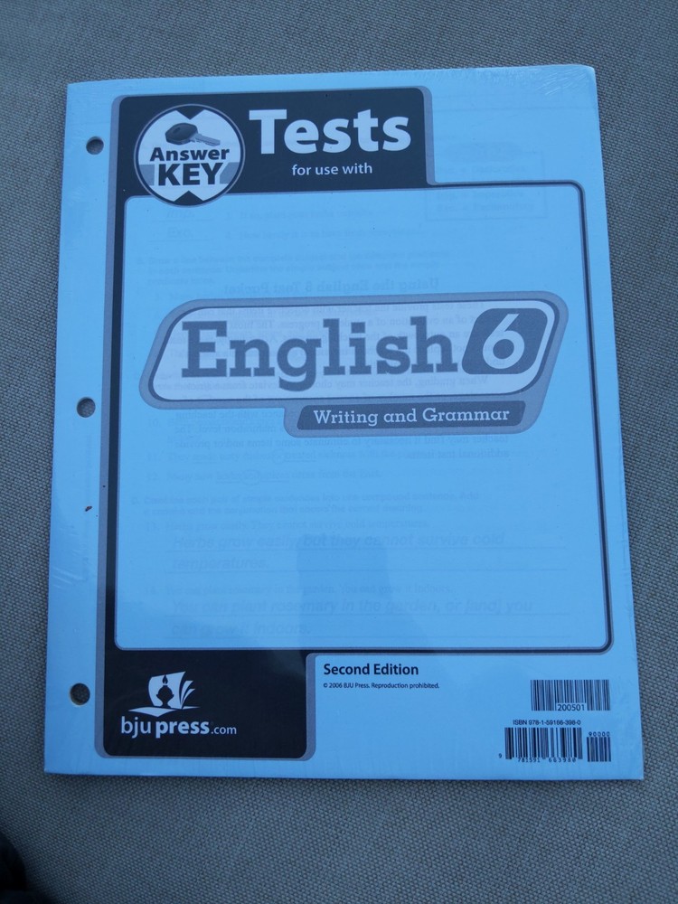 English 6 Testpack Answer Key by Not Available (Book, Other)