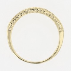 .19ctw Diamond Pavé Milgrain Scroll Wedding Band Ring 14k Yellow Gold Size 7.75