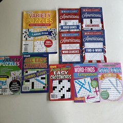 Lot of 10 Variety Puzzle Books – Crosswords, Word Find, Etc. – Dell, Kappa