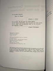 Old Testament Quotations in the New Testament – Archer | 2005 | Wipf & Stock