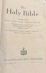 Vintage King James Bible Hardcover 1944 National Bible Press