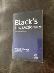 Black’s Law Dictionary – Fifth Pocket Edition – Paperback