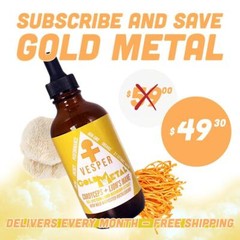 Gold Metal – Cordyceps and Lion’s Mane Blend – (4oz./120ML)