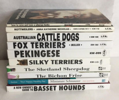 Variety Lot of 10 Dog Breeds Educational Guide Books – Training Raising Pets