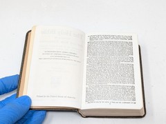 Vintage 1940s Miniature Holy Bible KJV Oxford Ruby 32mo Pocket Bible 40s