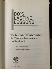Bo’s Lasting Lessons by Schembechler/Bacon 2007 Signed First Edition Hardcover