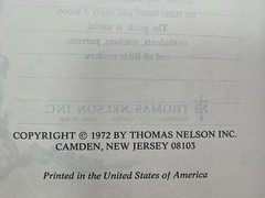 1972 Holy Bible KJV Reference Edition Nelson/ Genuine Leather Red Letter