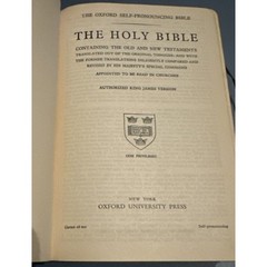 HOLY BIBLE ILLUSTRATED Oxford Self-Pronouncing Edition VTG King James READ
