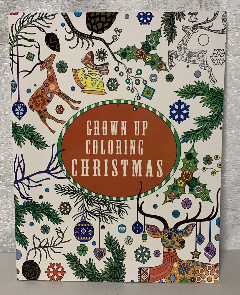 Grown Up Coloring Christmas Book Vision St 24 Pages Craft For Christmas