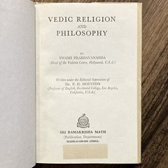 Vedic Religion & Philosophy – Swami Prabhavananda (Sri Ramakrishna Math, 1974)