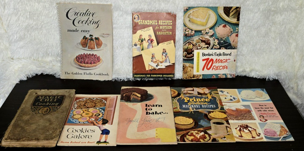Vintage 1930s – 1960s Baking Cook Books Grandma’s, Eagle Brand, & Betty Crocker