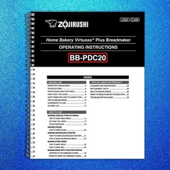 Zojirushi BB-PDC20 Bread Machine Owners Manual User Guide Instruction + Recipes!