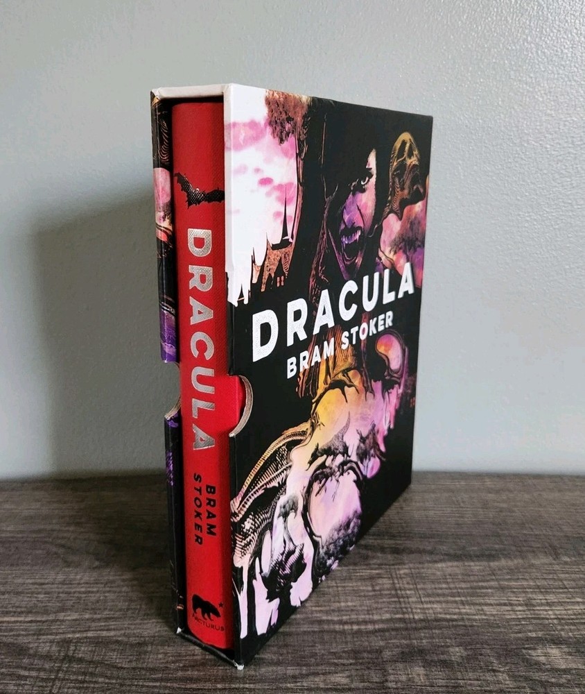 Dracula Bram Stoker Arcturus Hardcover Red Cloth Silver Foil Slipcase Gothic Art