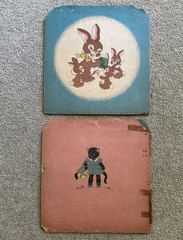 6 Vtg 1940’s Children’s Books Fuzzy Wuzzy series Bunny Puppy Kitten Pony Duck