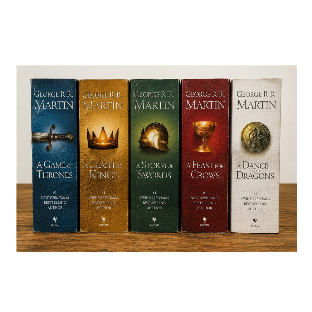 George R.R. Martin A Song of Ice and Fire Books 1-5 Box Set Bantam Fantasy