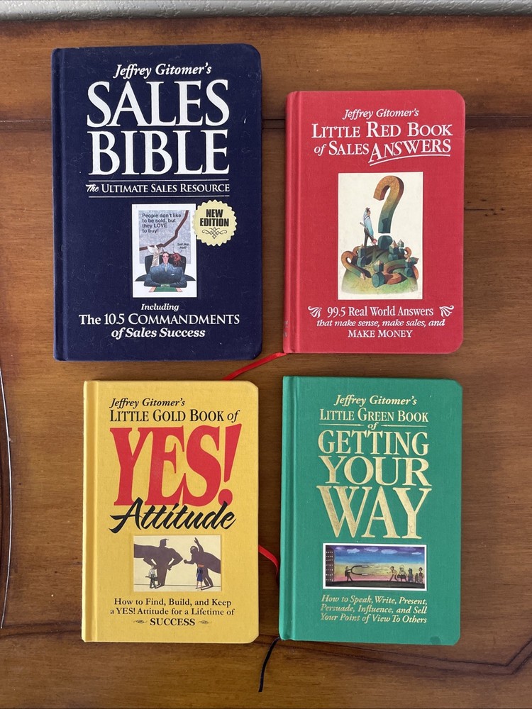 Lot of 4 Jeffrey Gitomer’s Little Green, Red, Gold and Sales Bible Success