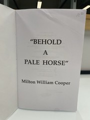 Behold a Pale Horse by William Cooper, 534 Pages Elders of Zion Conspiracy Book