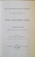 Folk and Hero Tales by MacInnes & MacDougall – Vol. 2 & 3 of Waifs & Strays