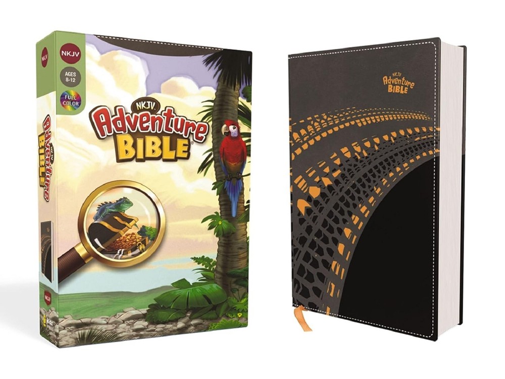 NKJV, Adventure Bible Soft leather-look Gray Full Color BRAND NEW in Shrink Wrap