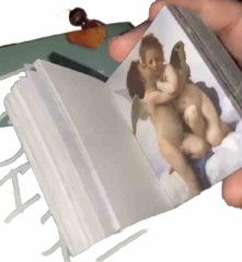 NEW Tiny Book Filled W/ PullOut Pictures Famous Art 200Pages Note Paper Painting