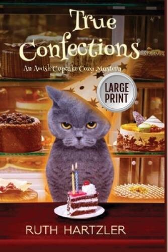 True Confections Large Print (An Amish Cupcake Cozy Mystery) – Paperback – GOOD
