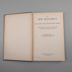 Vintage New Testament Our Lord KJV American Bible Society Hardcover Black