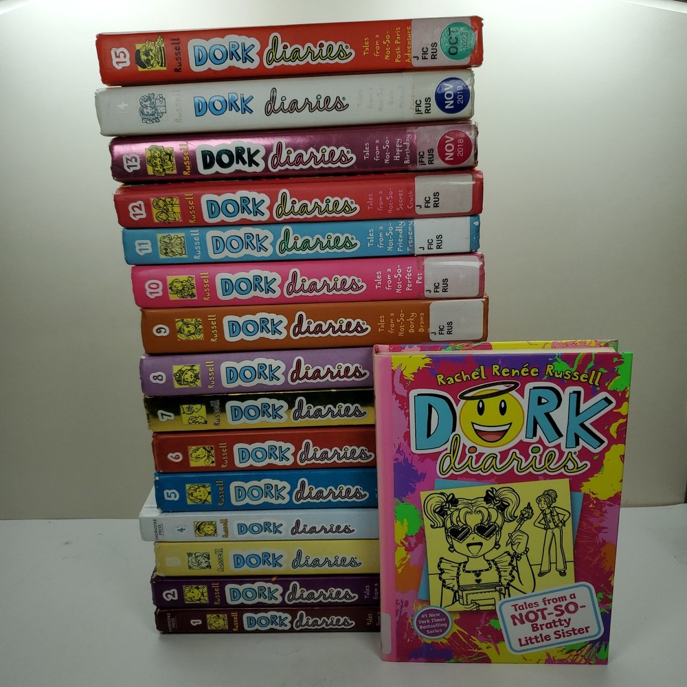 Set of 1-16 Dork Diaries Hardcover Books by Rachel Renee Russell Lot Series