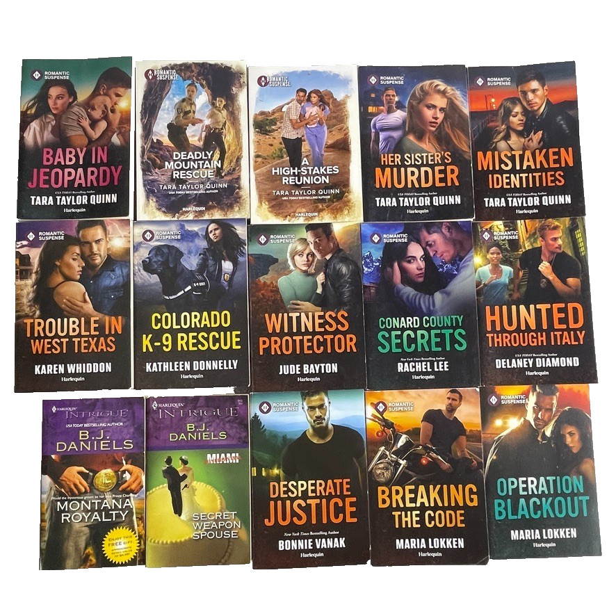 Harlequin Romantic Suspense Intrigue Book Lot 15 Tara Taylor Quinn BJ Daniels