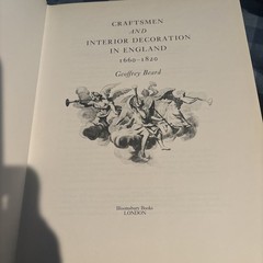 Craftsmen And Interior Decoration In England 1660-1820