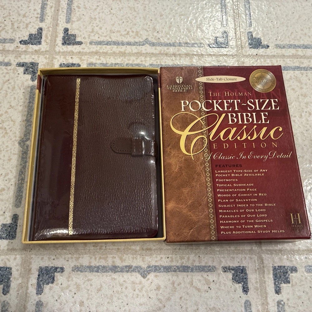 Holman Pocket-Size Bible Classic Edition Burgundy Leather Brand New