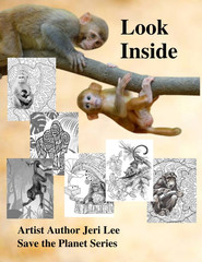 Save the primates Coloring book for Adults Teens 108 Pages 8.5 x 11 for All Ages