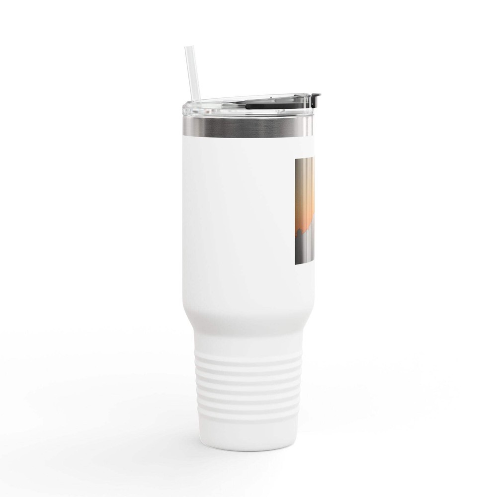 Insulated Travel Mug with Scenic Sunset Design – 40oz